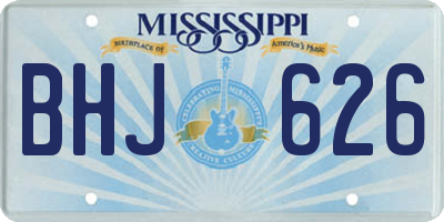 MS license plate BHJ626