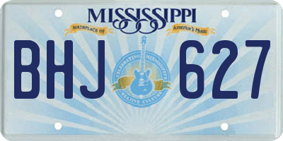 MS license plate BHJ627