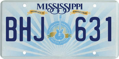 MS license plate BHJ631