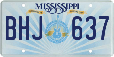 MS license plate BHJ637
