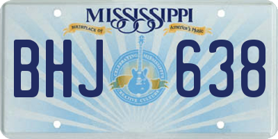 MS license plate BHJ638