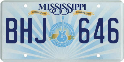 MS license plate BHJ646