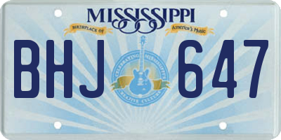 MS license plate BHJ647