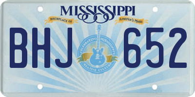 MS license plate BHJ652