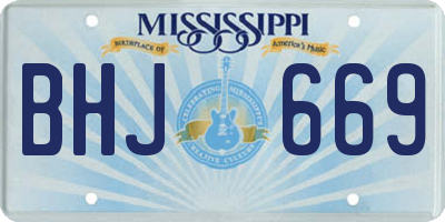 MS license plate BHJ669