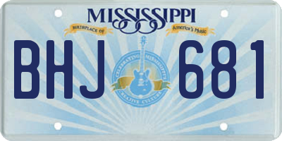 MS license plate BHJ681