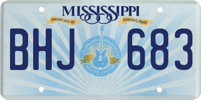 MS license plate BHJ683