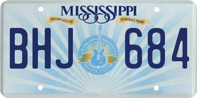 MS license plate BHJ684