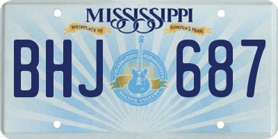 MS license plate BHJ687
