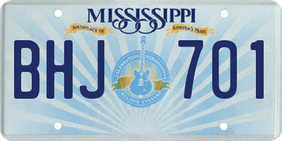 MS license plate BHJ701