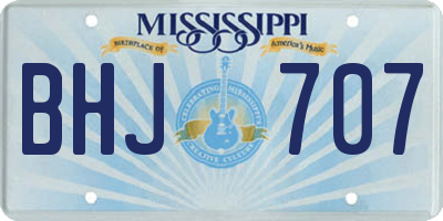 MS license plate BHJ707