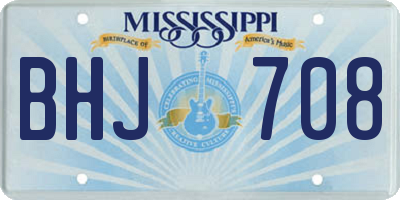 MS license plate BHJ708