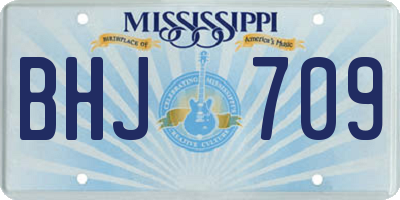 MS license plate BHJ709