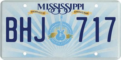 MS license plate BHJ717