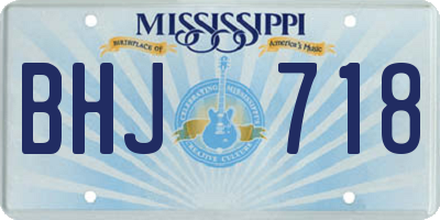 MS license plate BHJ718