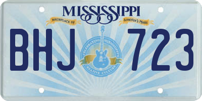 MS license plate BHJ723