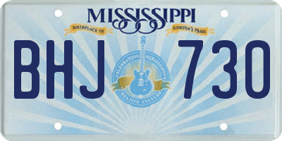 MS license plate BHJ730