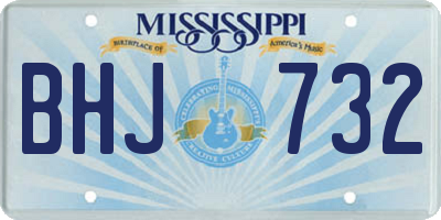 MS license plate BHJ732