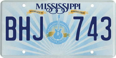 MS license plate BHJ743