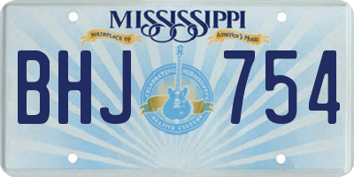MS license plate BHJ754