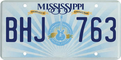 MS license plate BHJ763