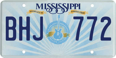 MS license plate BHJ772