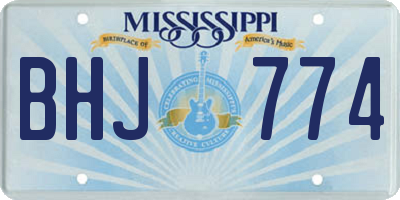 MS license plate BHJ774