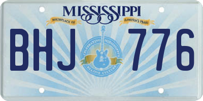 MS license plate BHJ776