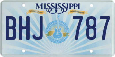 MS license plate BHJ787