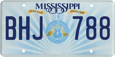 MS license plate BHJ788