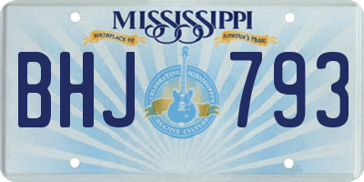 MS license plate BHJ793