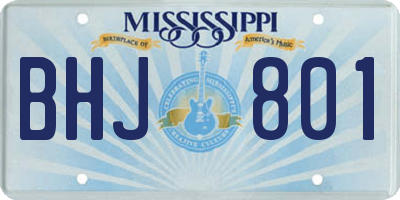 MS license plate BHJ801
