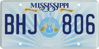 MS license plate BHJ806