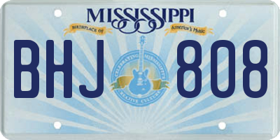 MS license plate BHJ808