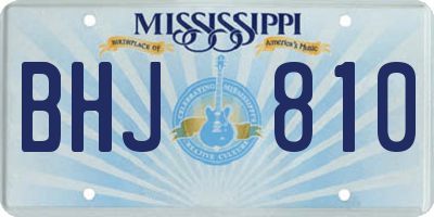 MS license plate BHJ810