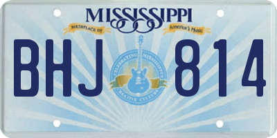 MS license plate BHJ814