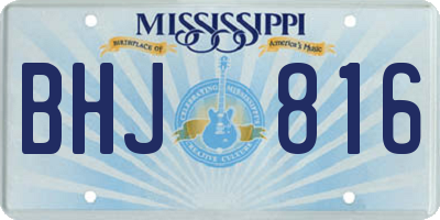 MS license plate BHJ816