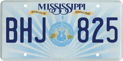 MS license plate BHJ825