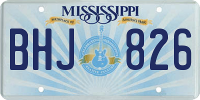 MS license plate BHJ826