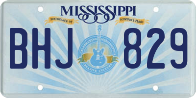 MS license plate BHJ829