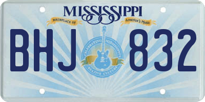 MS license plate BHJ832