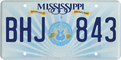 MS license plate BHJ843