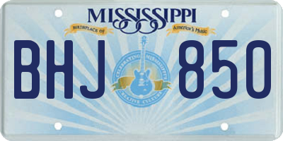 MS license plate BHJ850