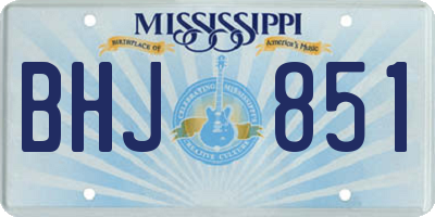 MS license plate BHJ851