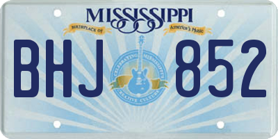 MS license plate BHJ852