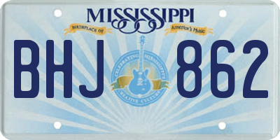 MS license plate BHJ862