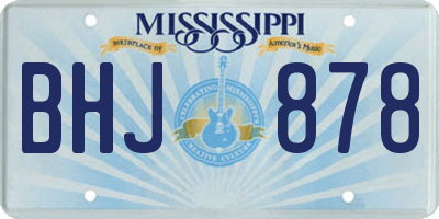 MS license plate BHJ878