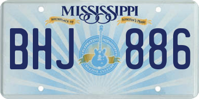 MS license plate BHJ886