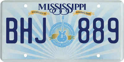 MS license plate BHJ889