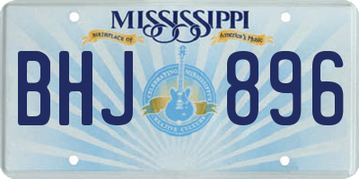 MS license plate BHJ896